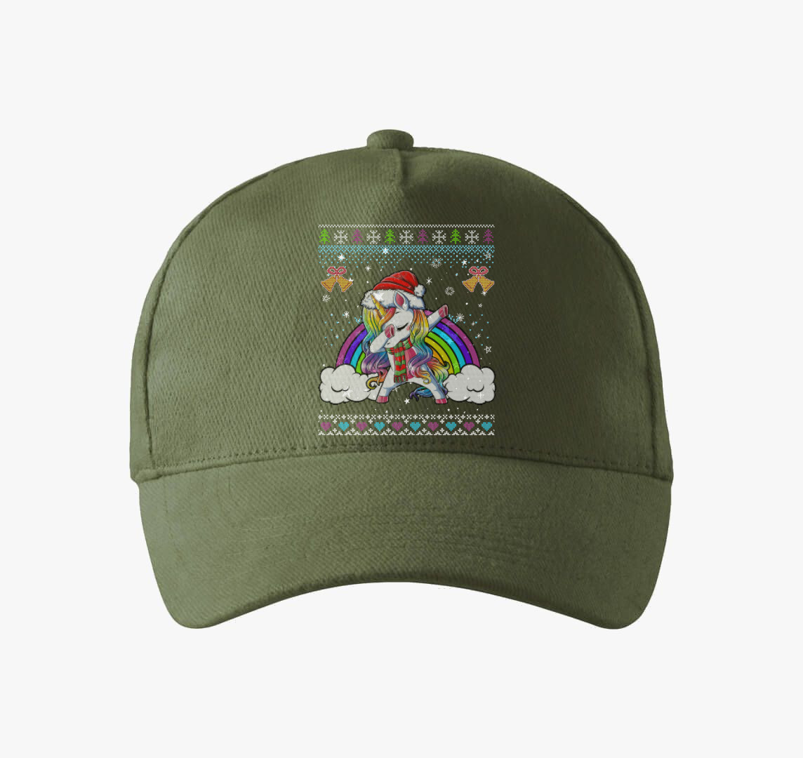 Unikornisos Karácsonyi baseball sapka — Khaki