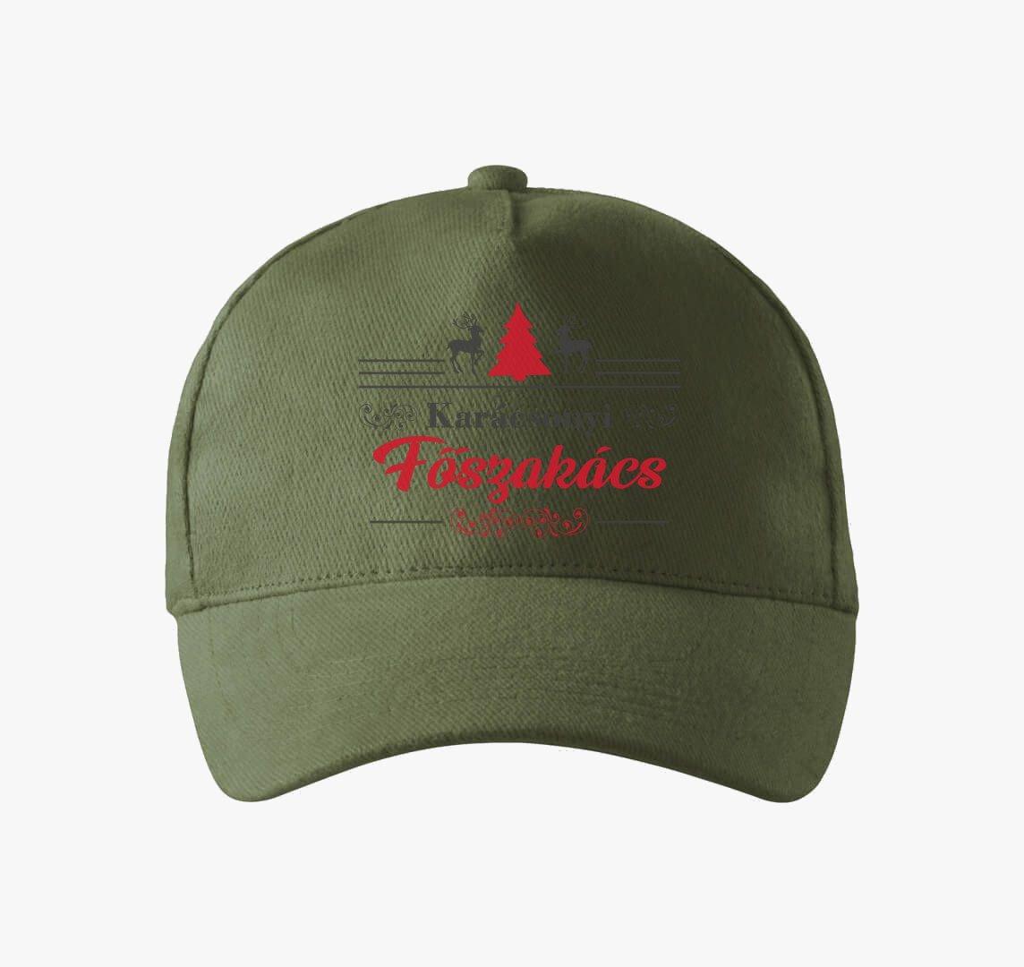 Karácsonyi főszakács baseball sapka — Khaki