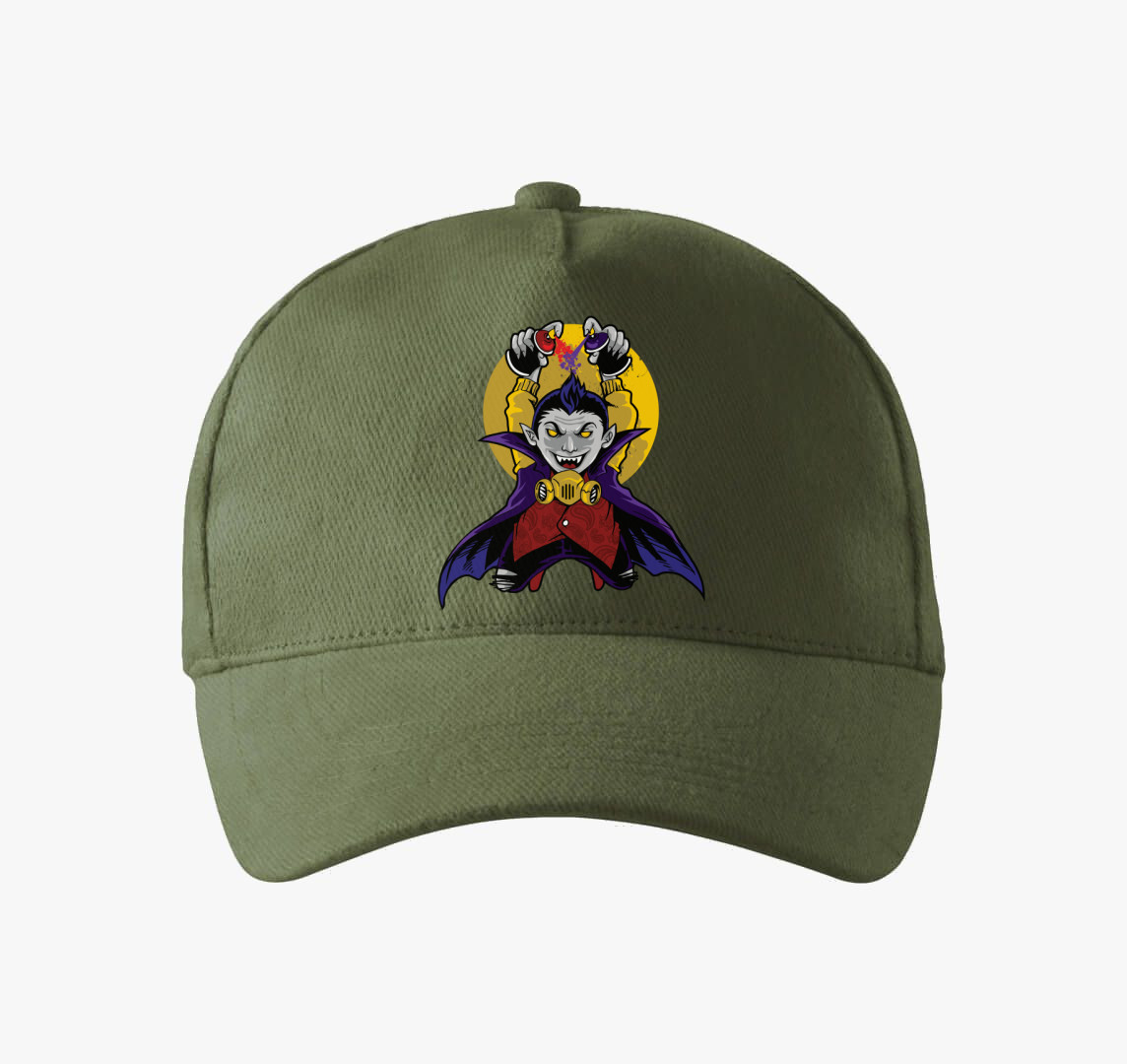 Graffitis vámpír baseball sapka — Khaki