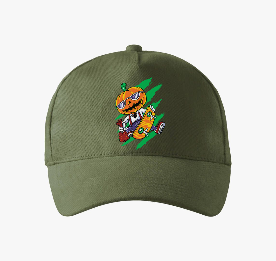 Gördeszkás tökfej baseball sapka — Khaki
