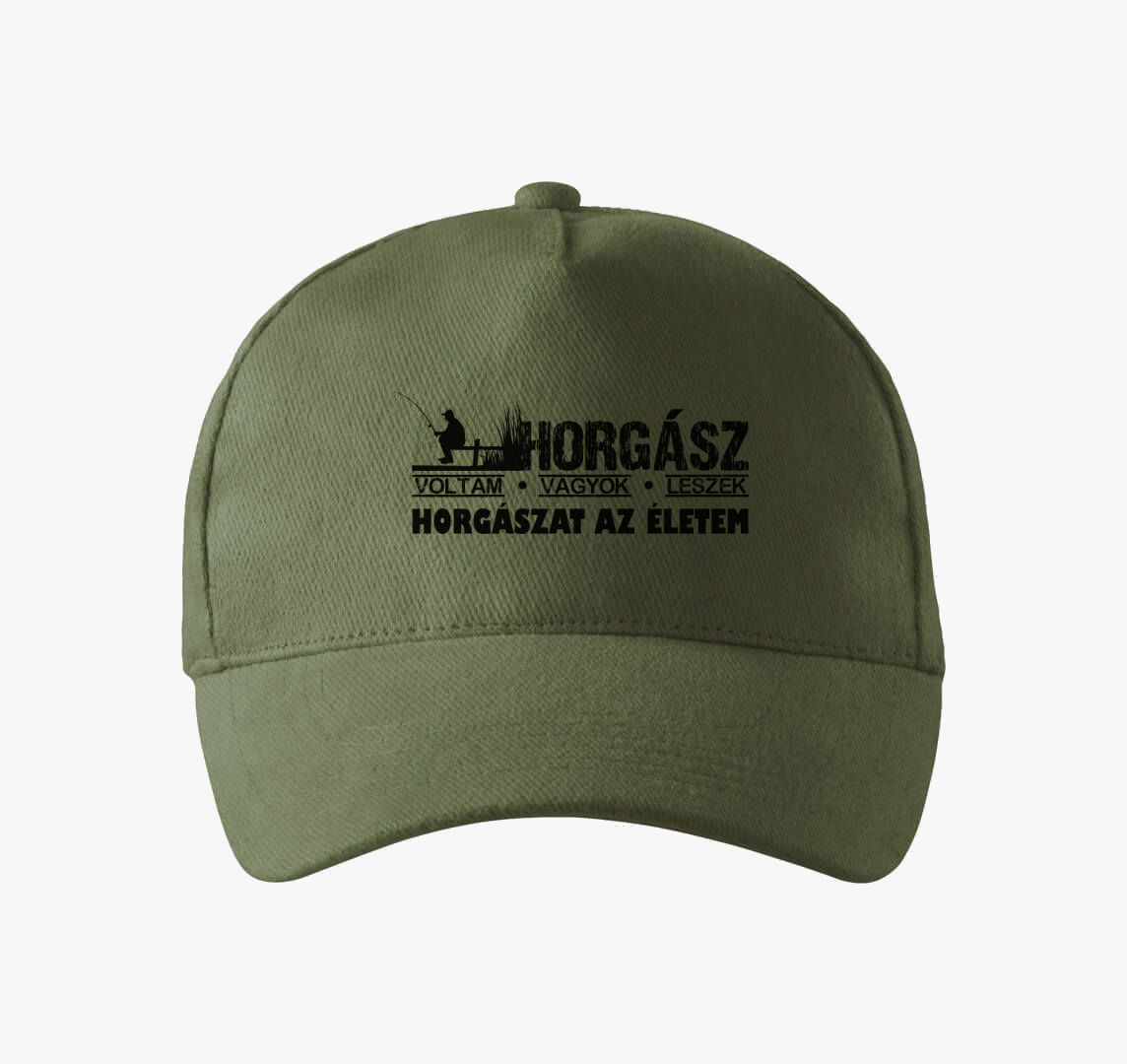 Horgász voltam vagyok leszek baseball sapka — Khaki