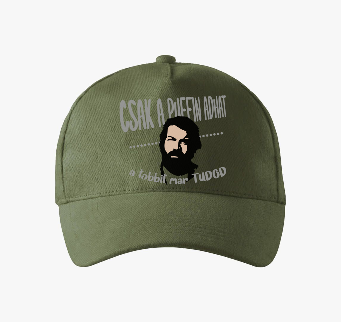 Bud Spencer puffin adhat baseball sapka — Khaki