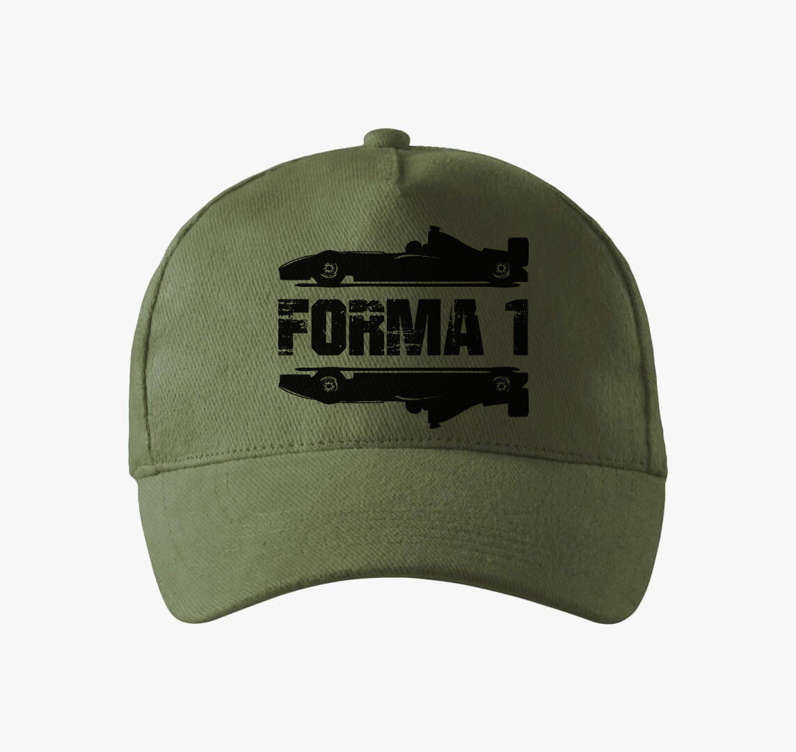 Forma 1 felirtaos baseball sapka — Khaki