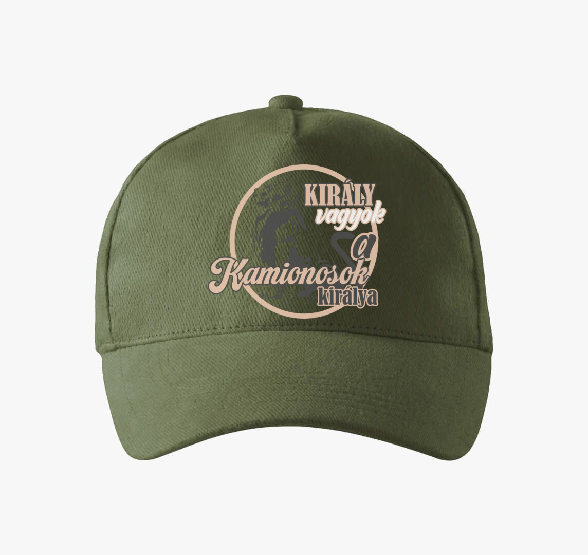 Király vagyok kamion baseball sapka — Khaki