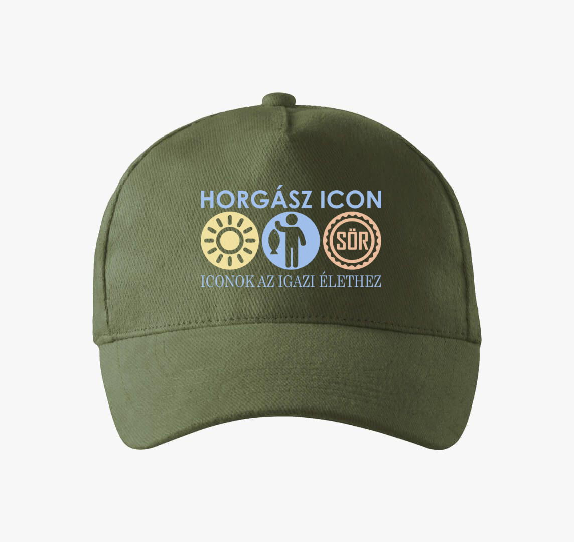 Horgász iconos baseball sapka — Khaki