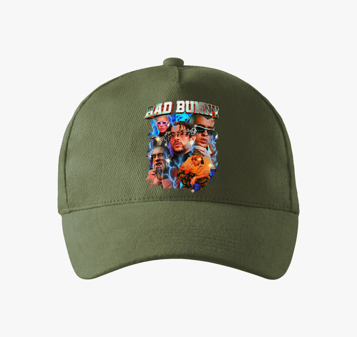 Bad Bunny rapper baseball sapka — Khaki