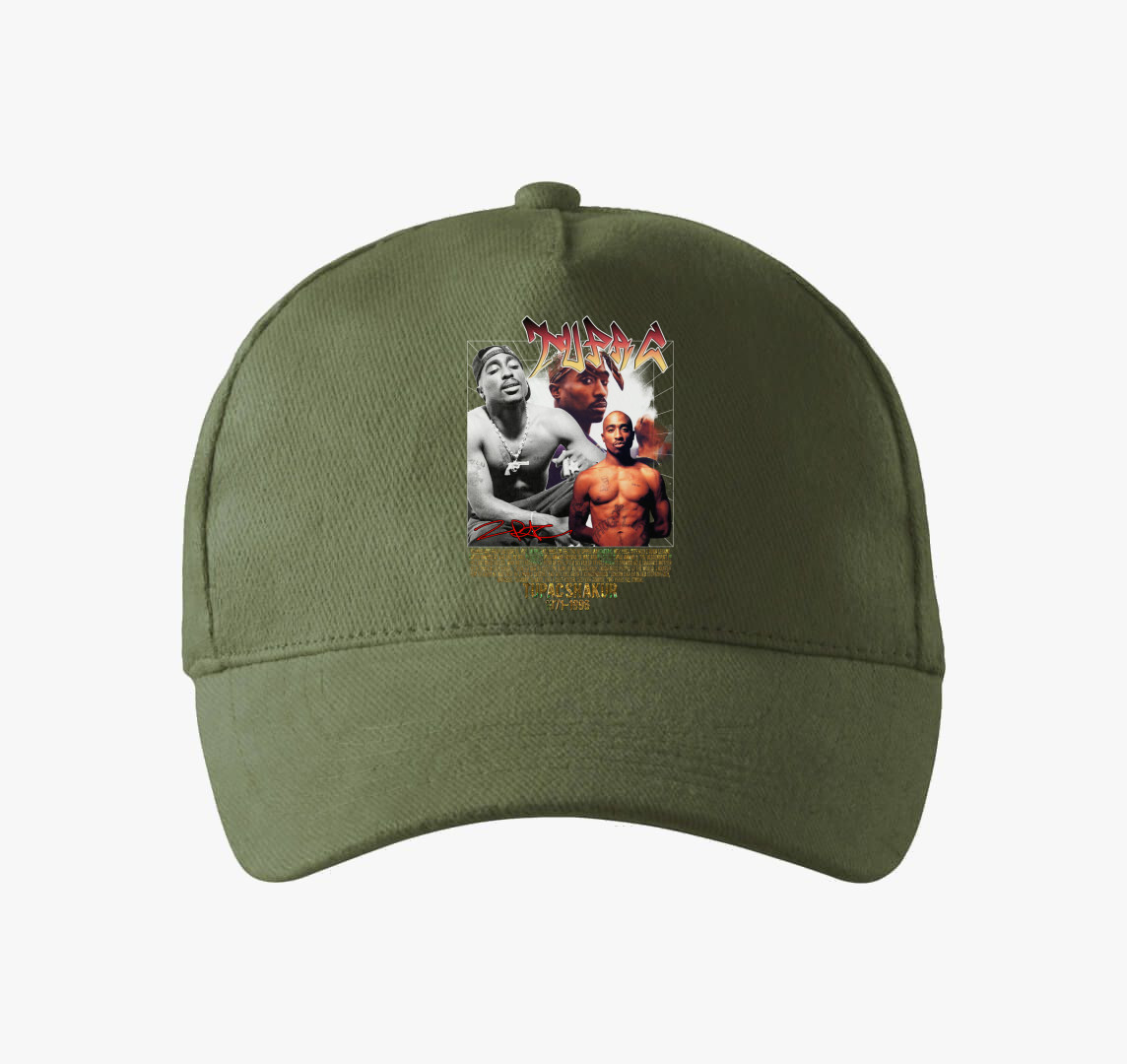 Tupac emlék baseball sapka — Khaki