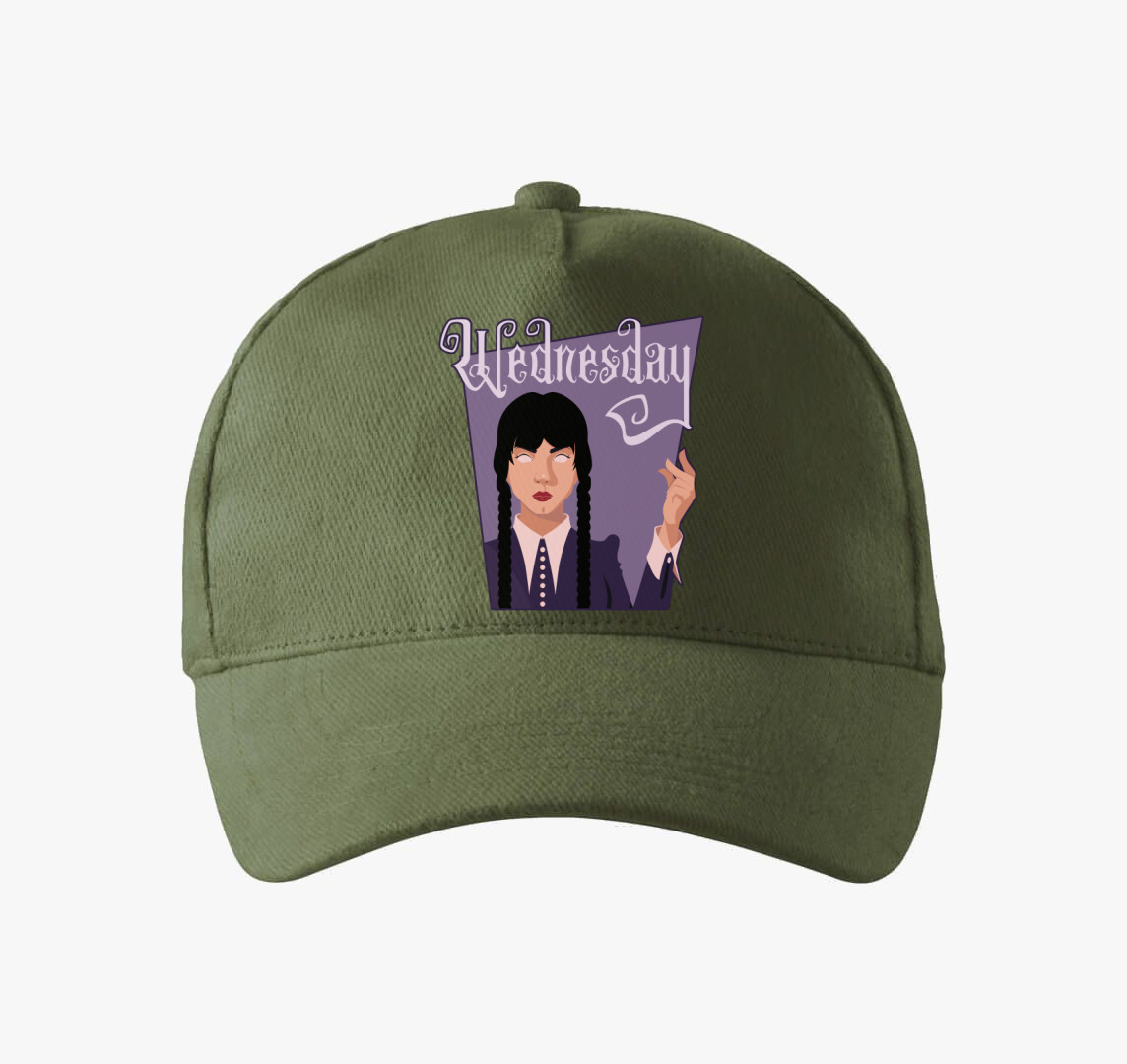 Wednesday Addams karakter baseball sapka — Khaki