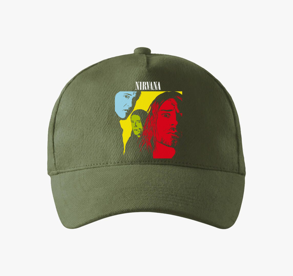 Nirvana Zenekar baseball sapka — Khaki