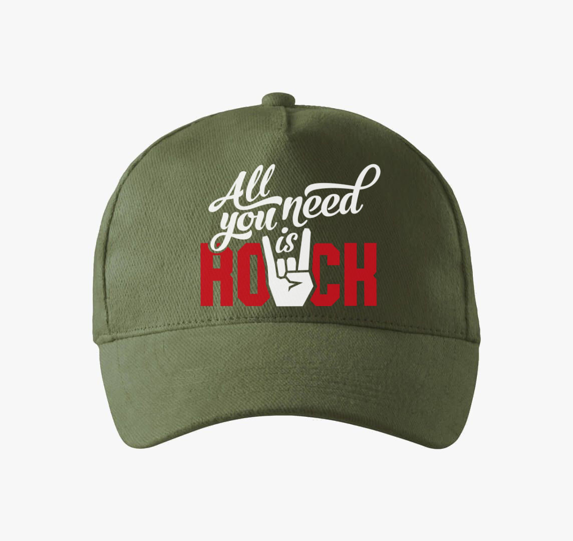 All you need is rock baseball sapka — Khaki