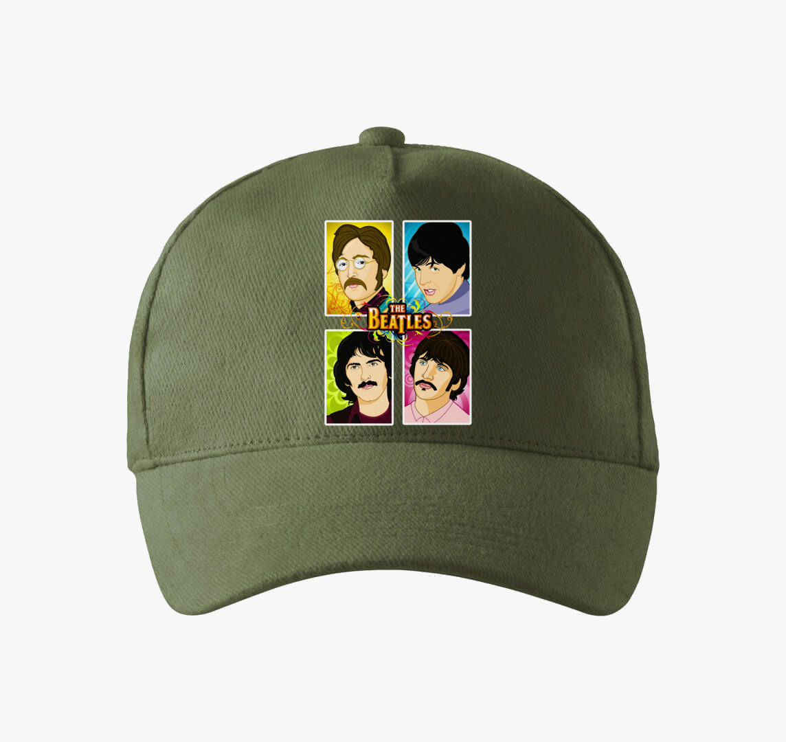 The Beatles rajzolt baseball sapka — Khaki