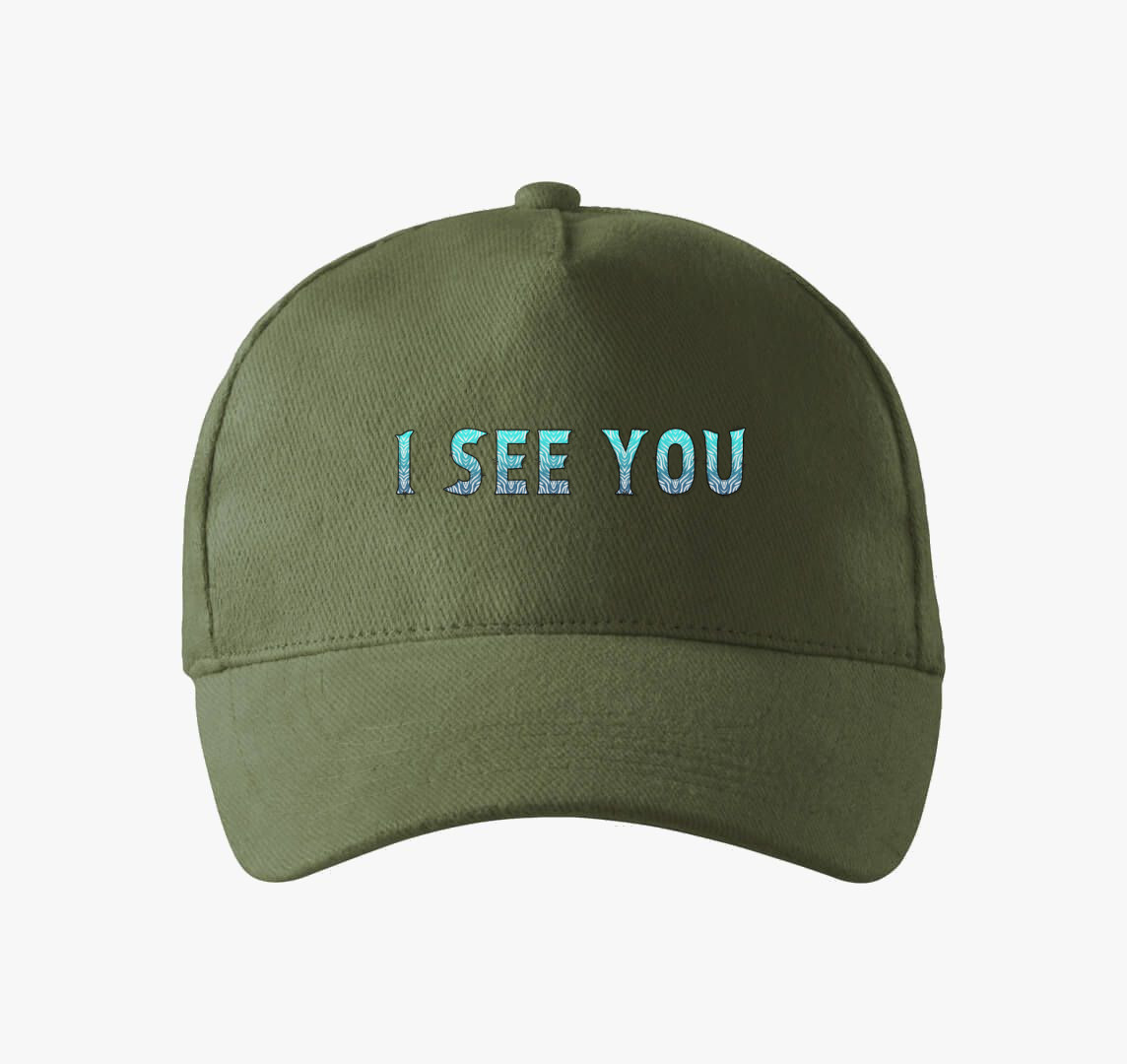 I see You (kék vízmintás) baseball sapka — Khaki