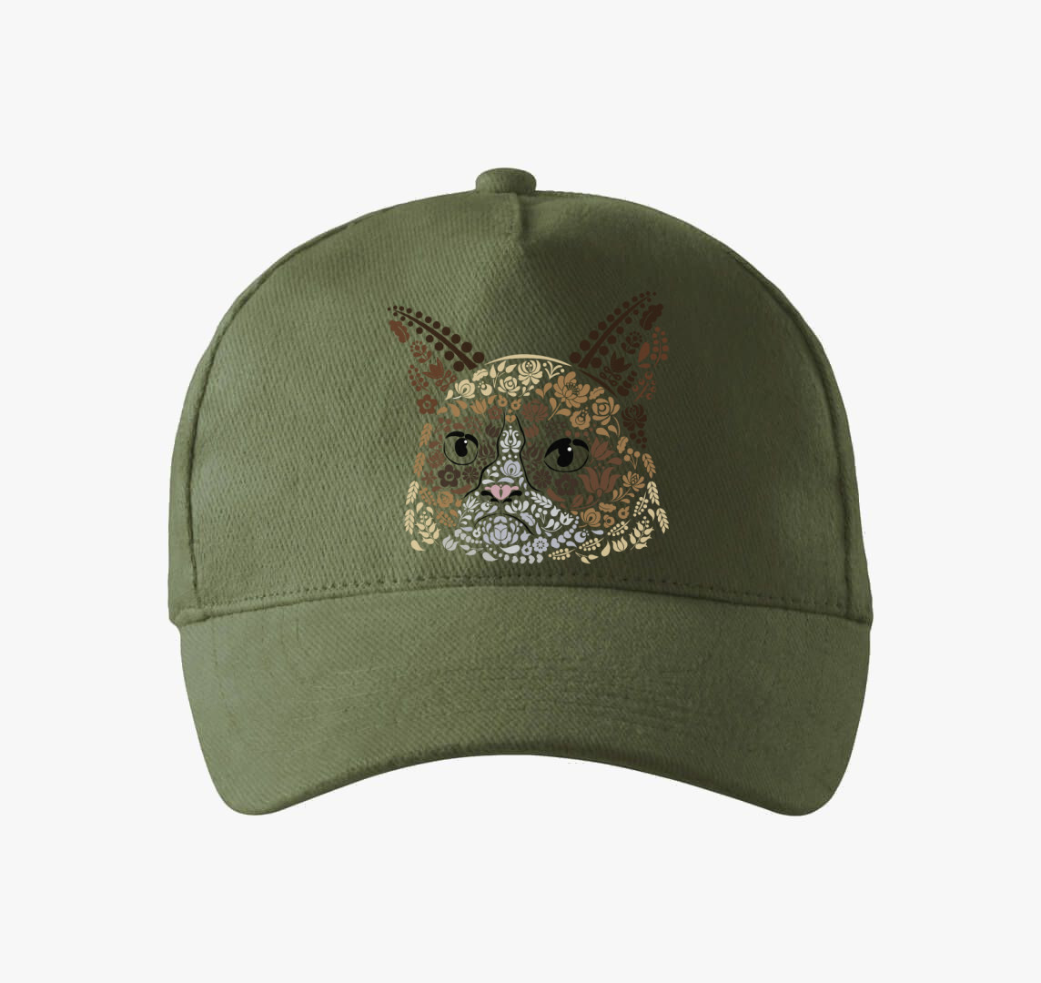 Magyaros Grumpy cat baseball sapka — Khaki