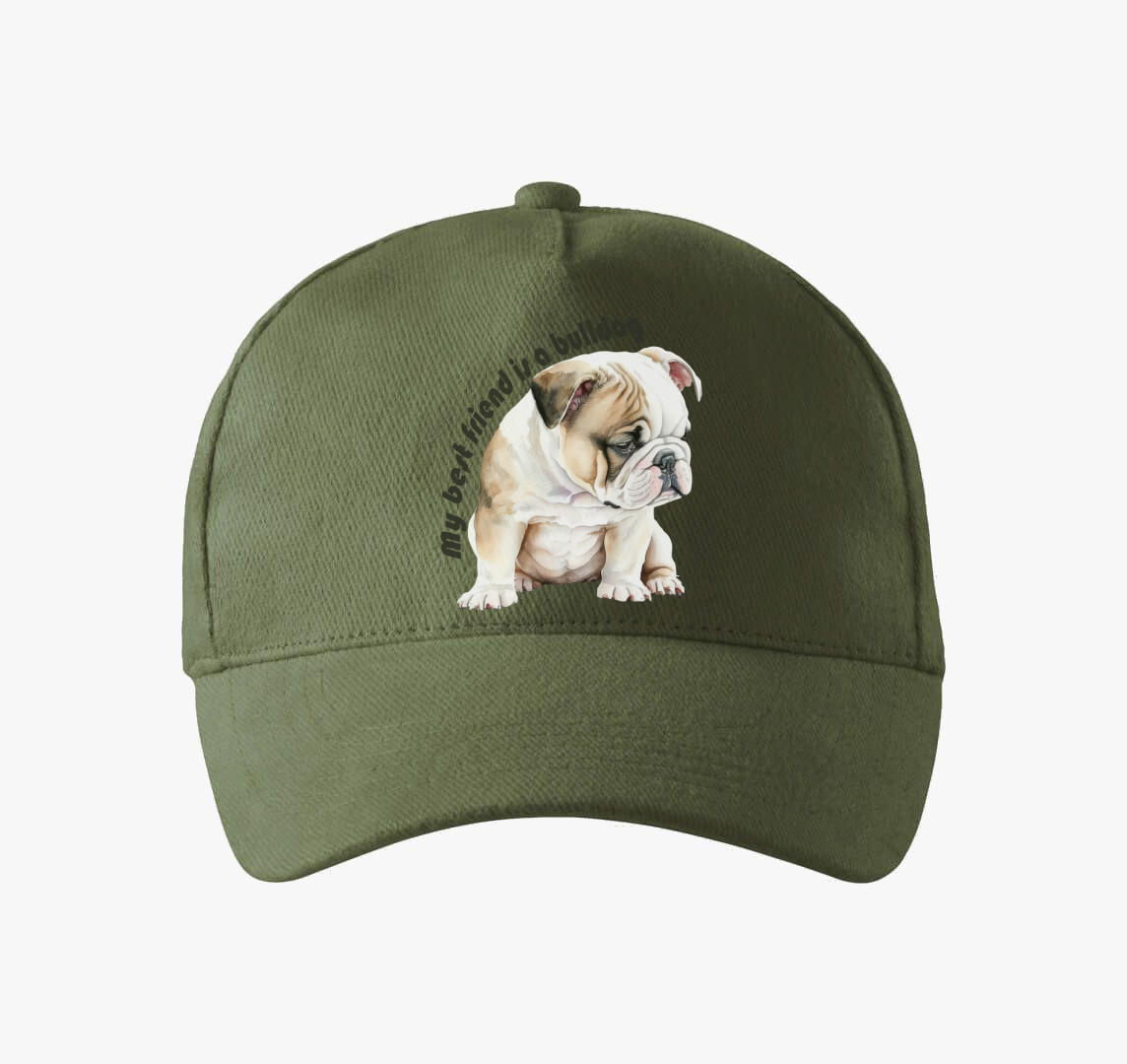 My best friend is a bulldog baseball sapka — Khaki