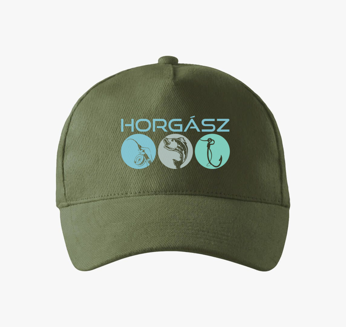 Horgász icon baseball sapka — Khaki