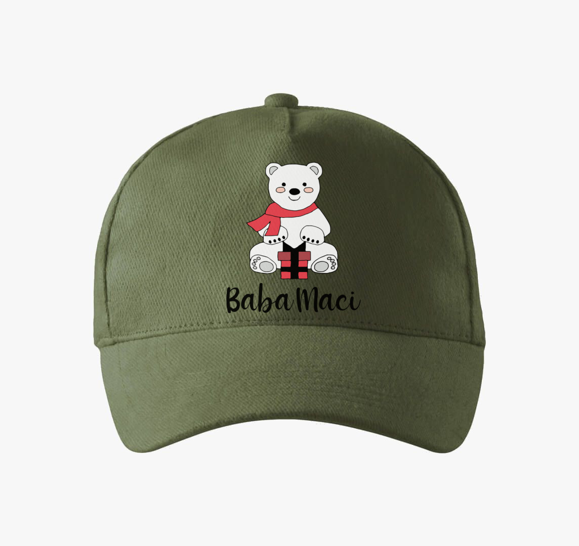 Baba maci karácsonyi baseball sapka — Khaki