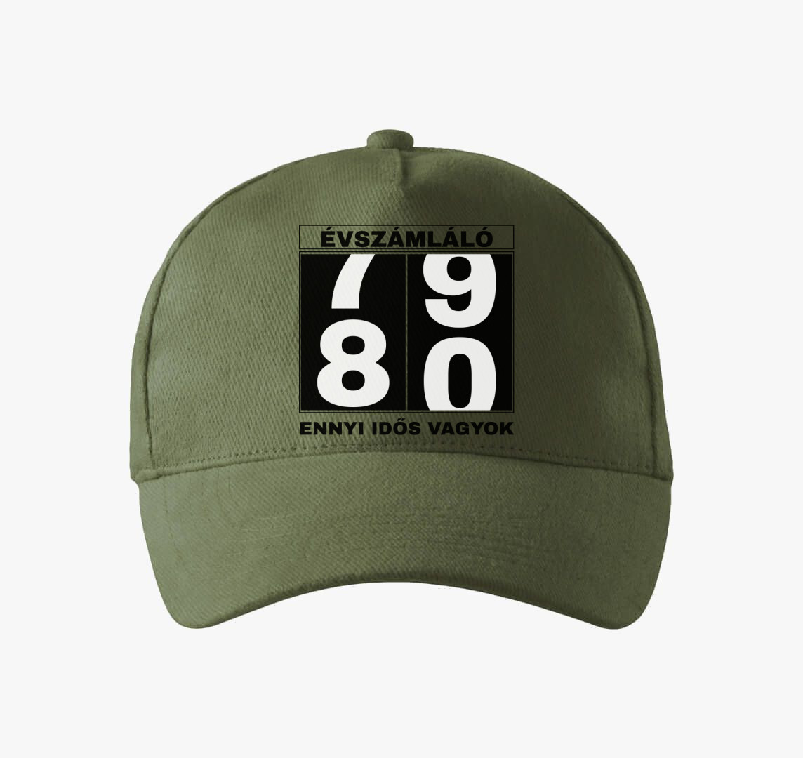 Évszámláló 80 éves szülinapi póló — Khaki