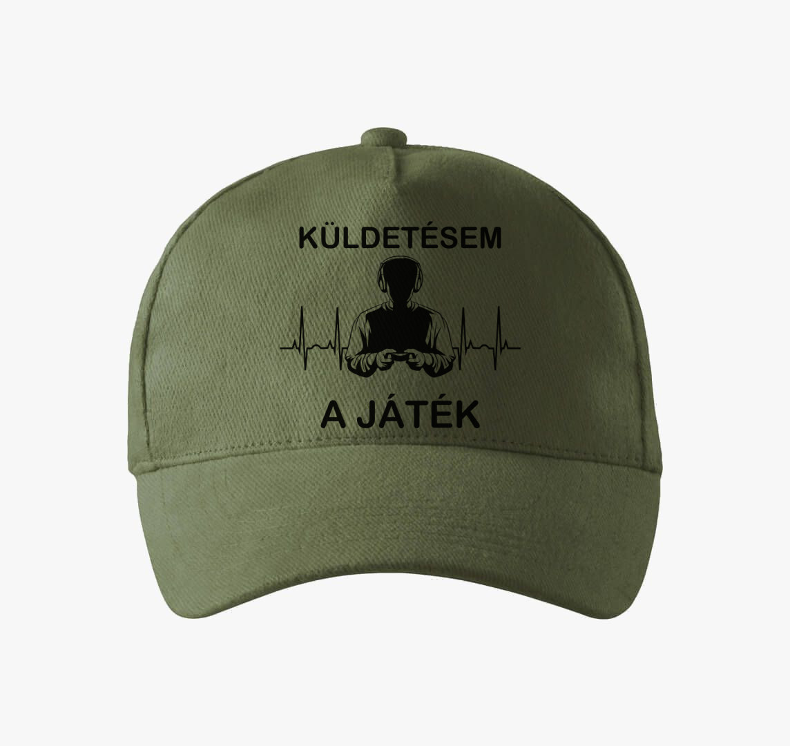 Küldetésem a játék gamer baseball sapka — Khaki