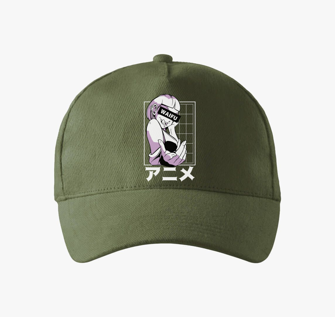 Waifu baseball sapka — Khaki