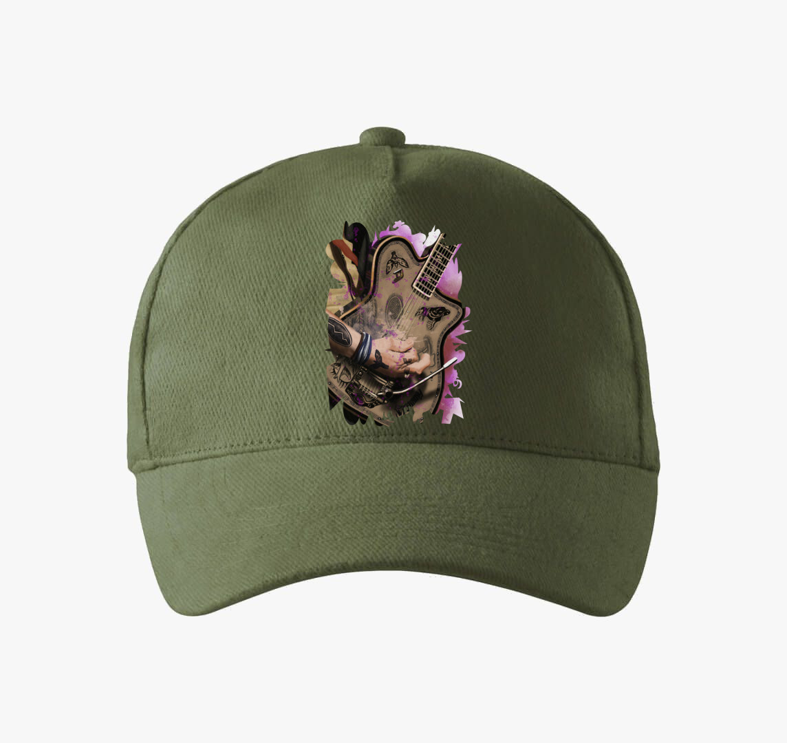Johnny Depp gitár baseball sapka — Khaki