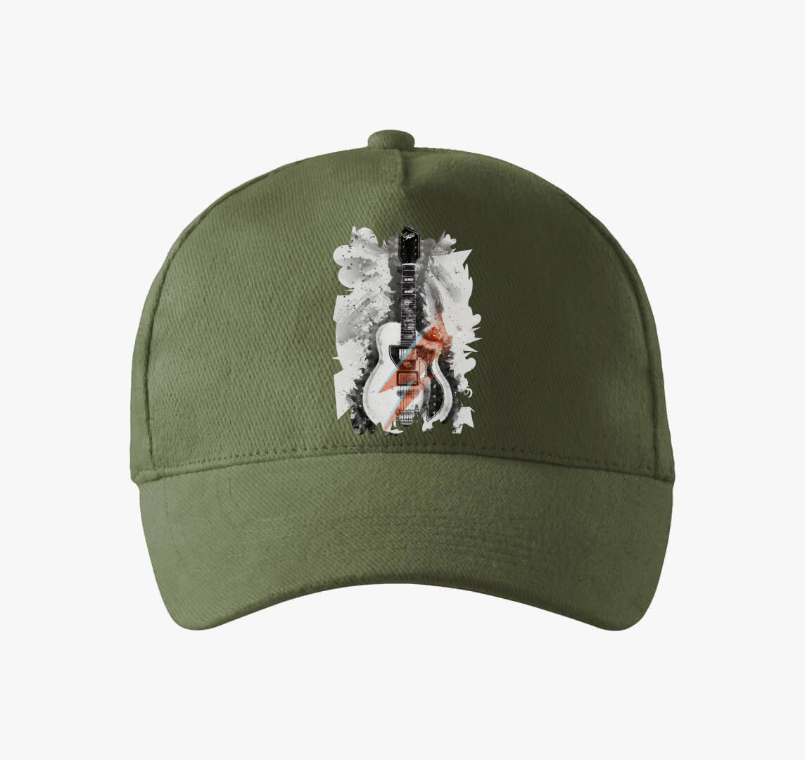 David Bowie gitár baseball sapka — Khaki