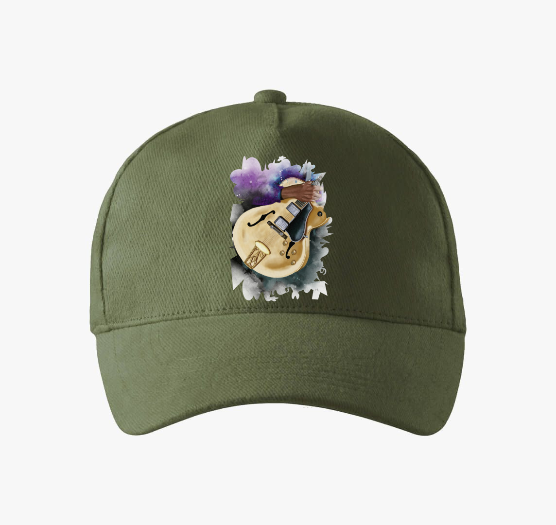 Chuck Berry gitár baseball sapka — Khaki