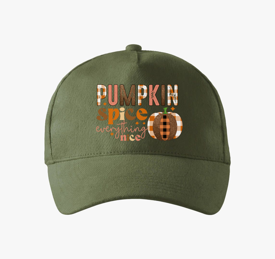 Pumpkin spice nice baseball sapka — Khaki