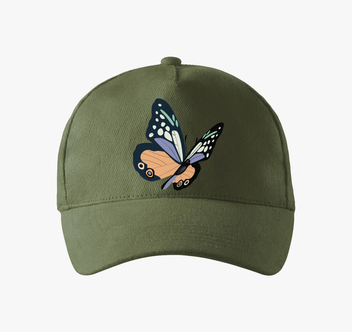 Gyönyörű pillangó baseball sapka — Khaki