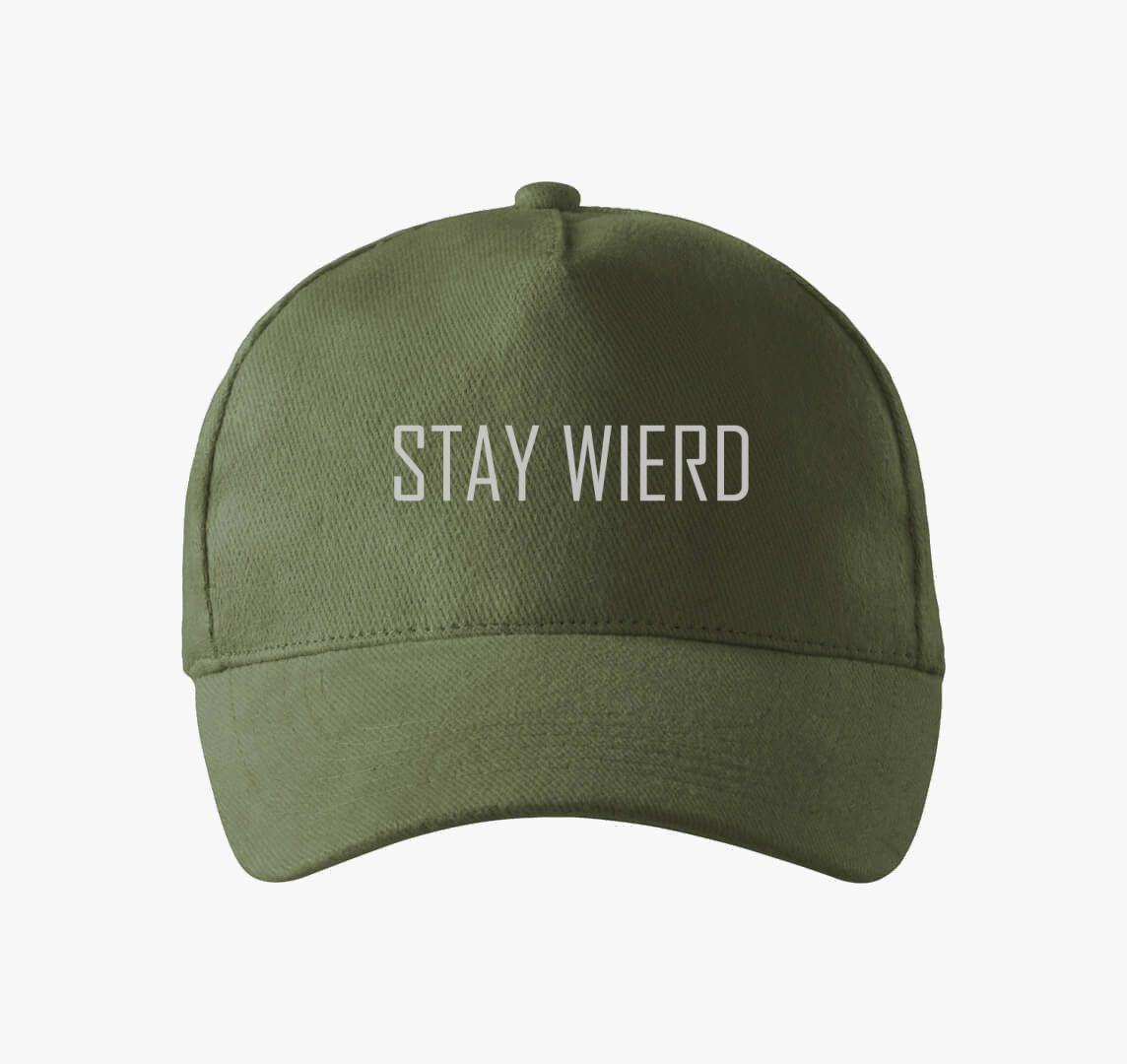 Stay wierd baseball sapka — Khaki