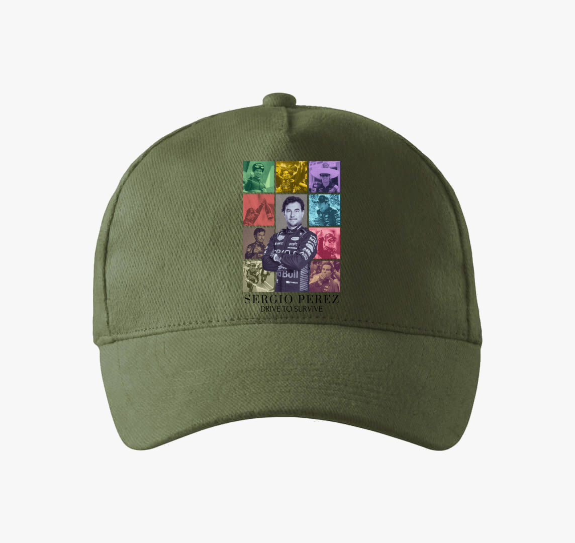 Sergio Perez F1 baseball sapka — Khaki