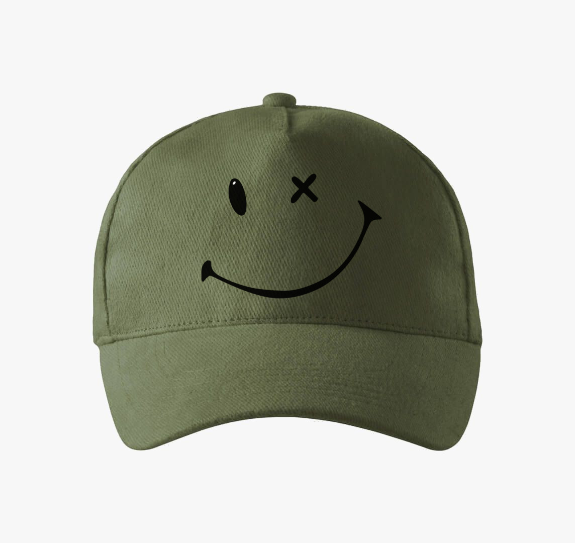 Smiley 3 baseball sapka — Khaki