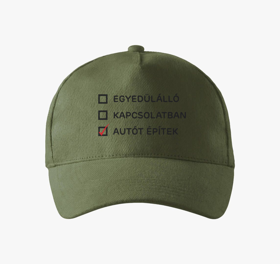 Autót építek baseball sapka — Khaki