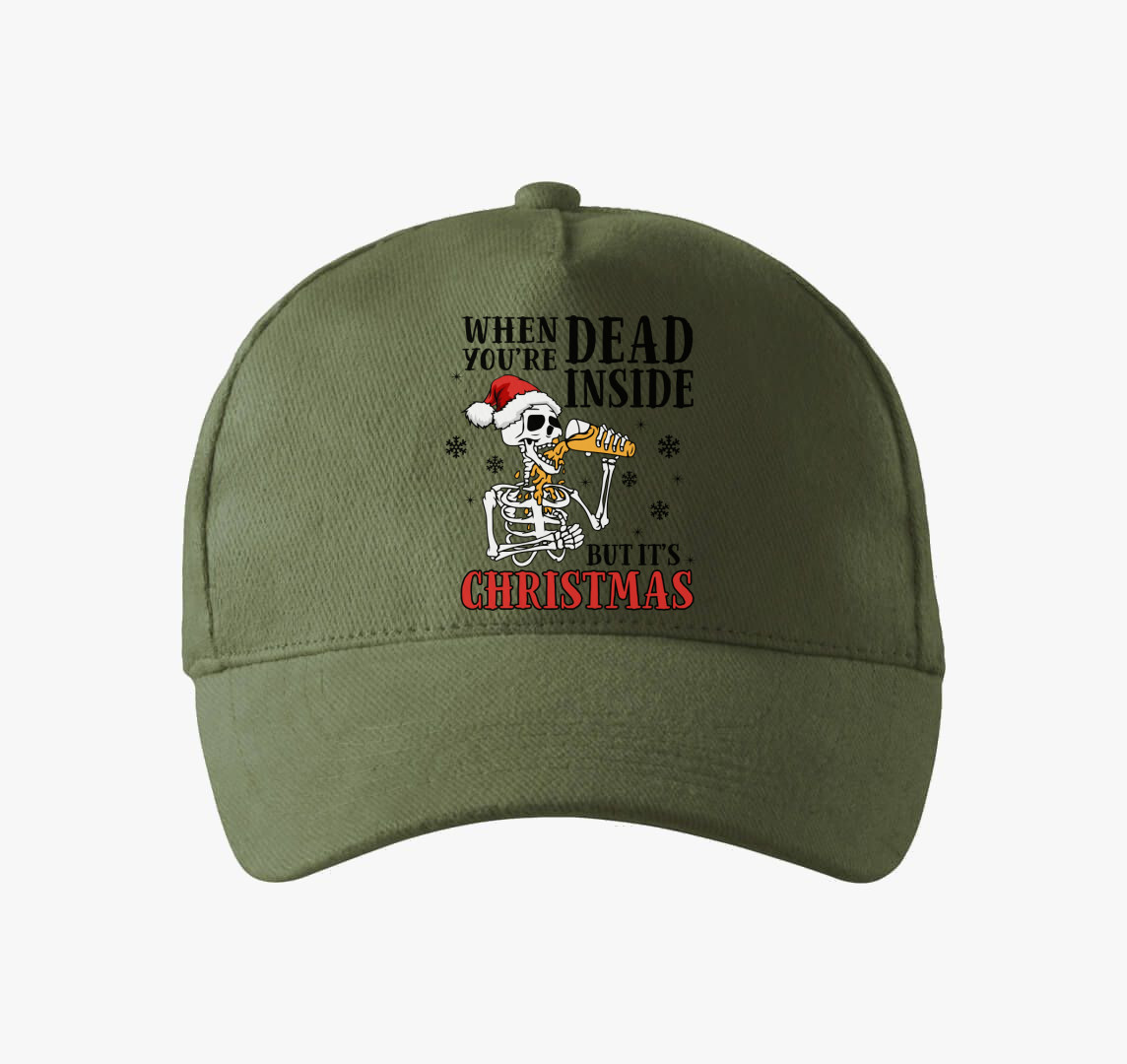 Xmas dead inside baseball sapka — Khaki