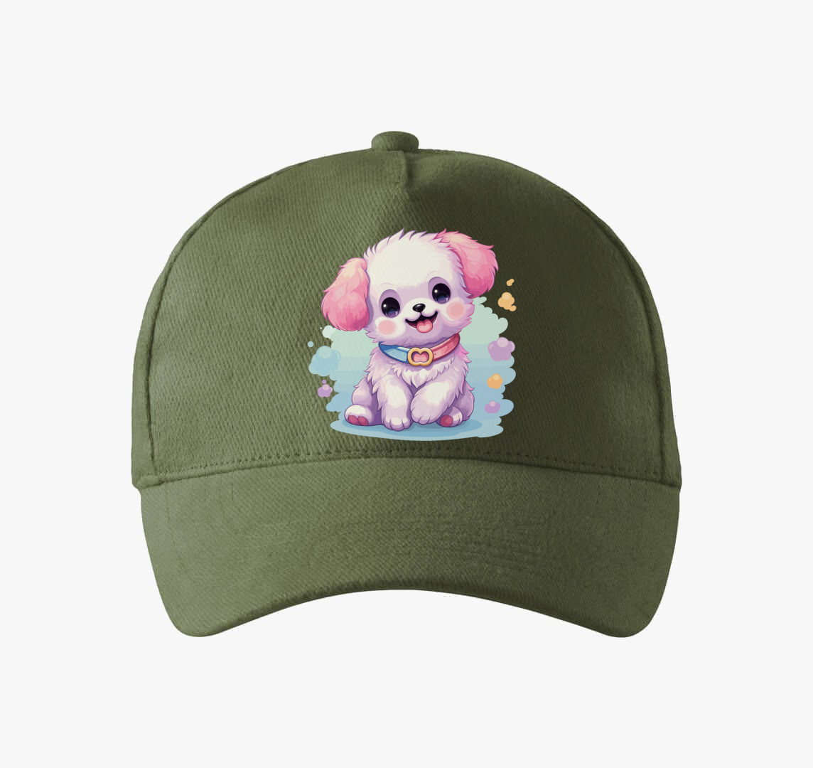 Kis fehér kutyus baseball sapka — Khaki