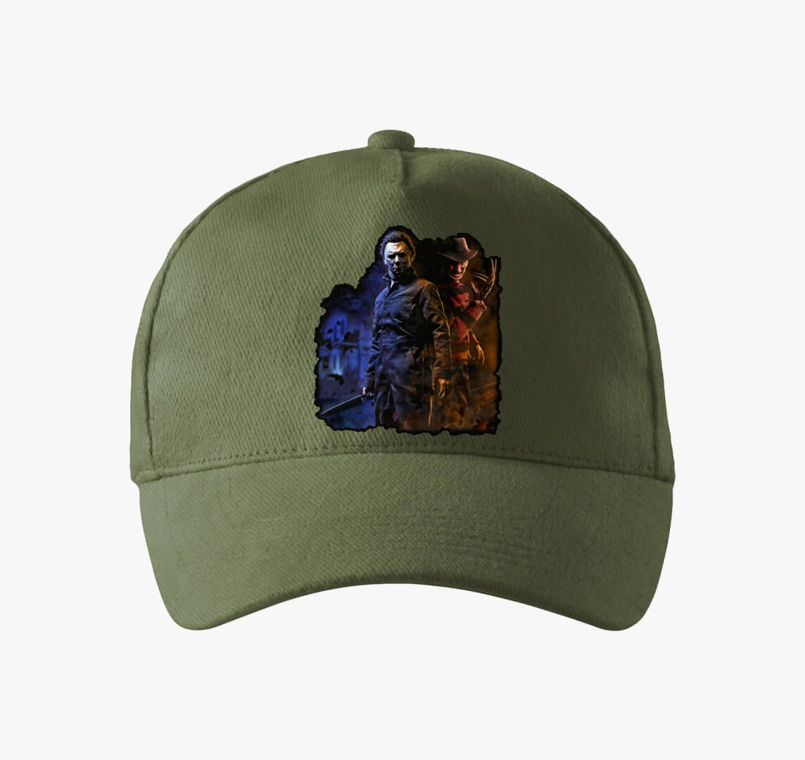Michael Myers és  Freddy Krueger baseball sapka — Khaki