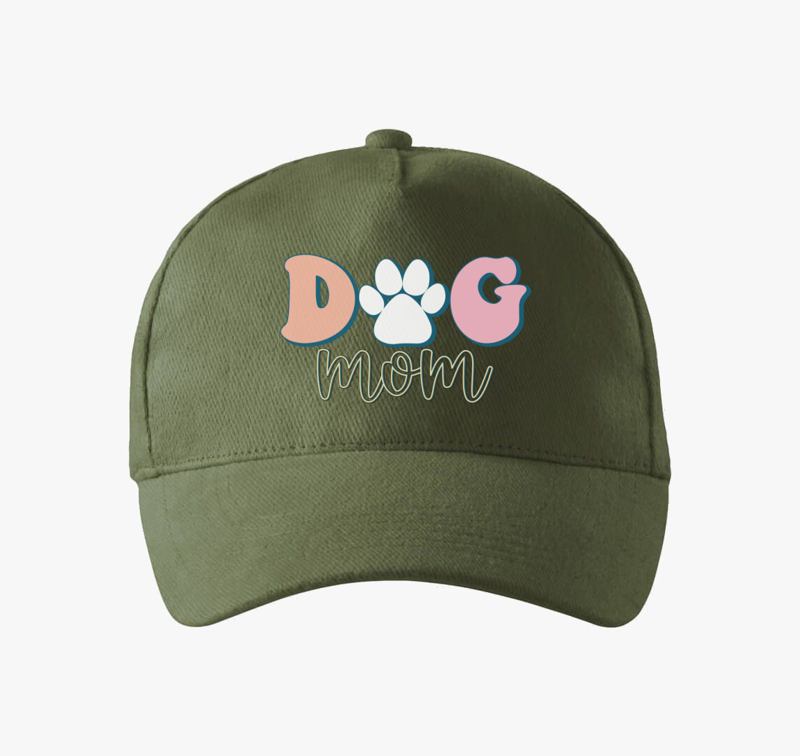 Dog Mom pasztell baseball sapka — Khaki