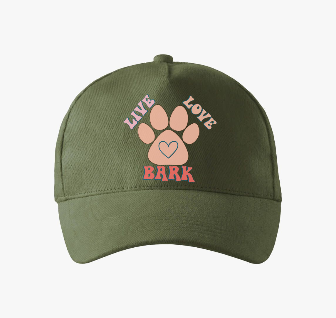 Live Love Bark baseball sapka — Khaki