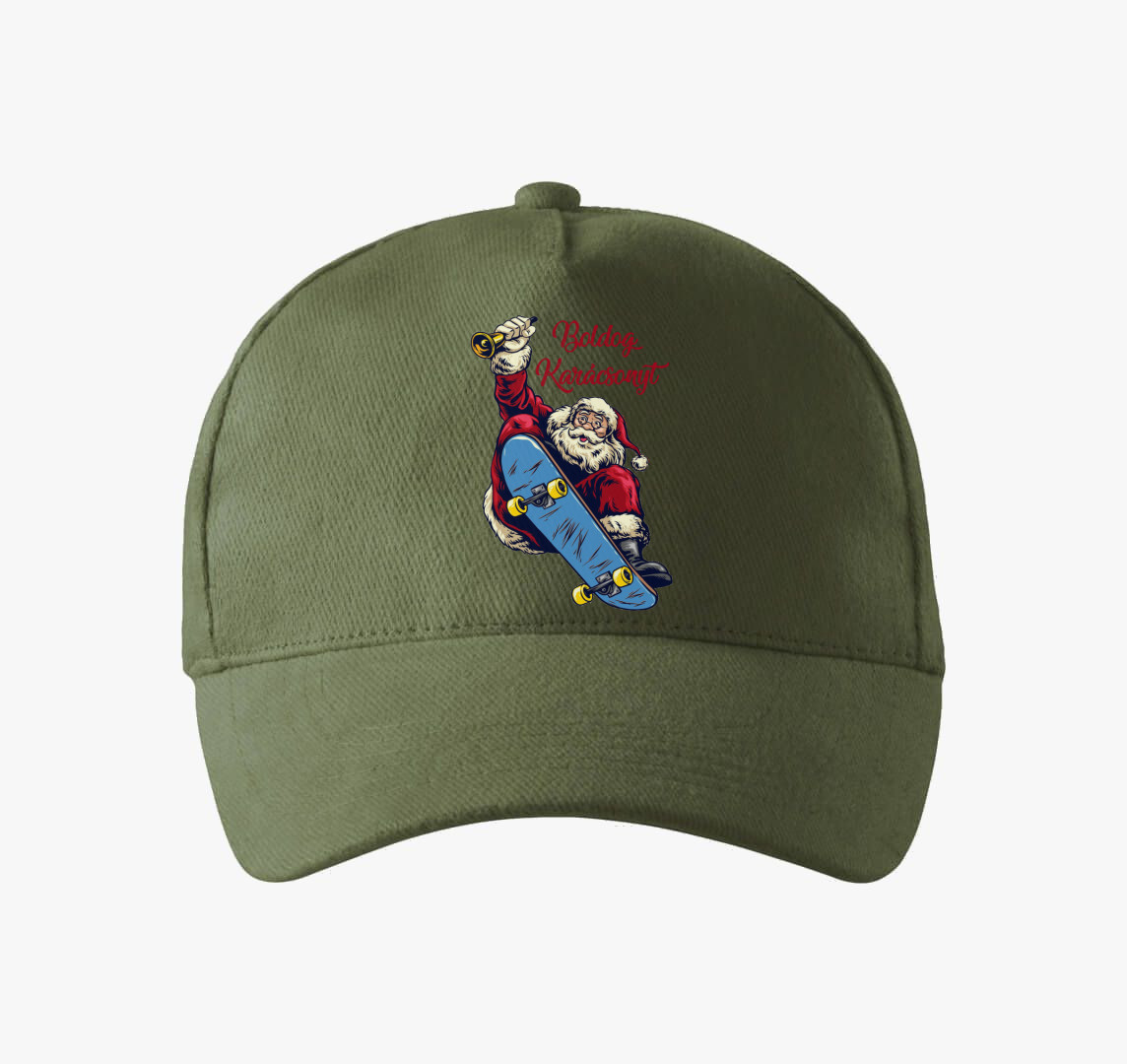 Deszkás Mikulás baseball sapka — Khaki