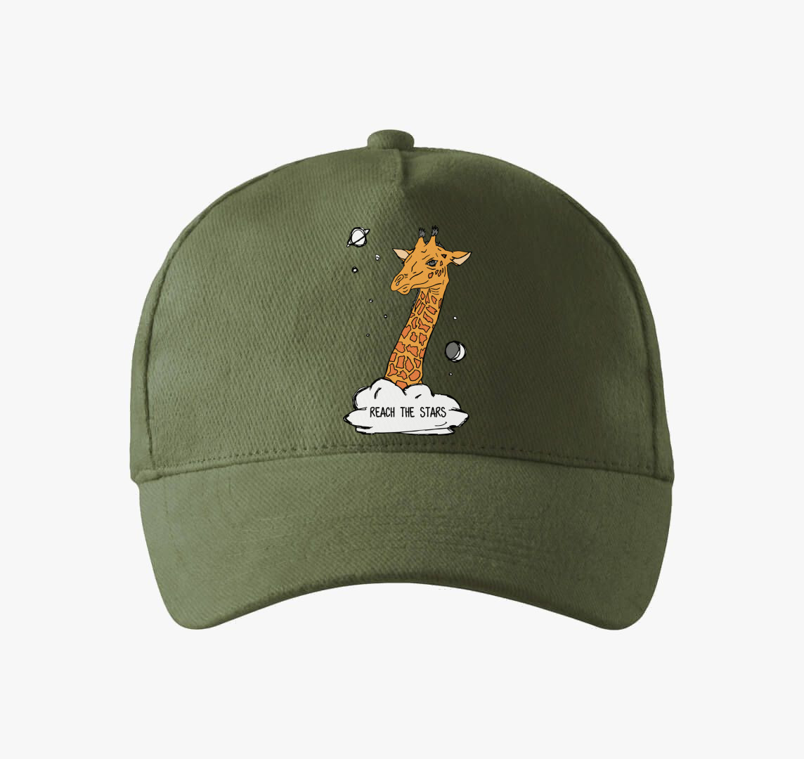 Reach the stars - zsiráfos baseball sapka — Khaki