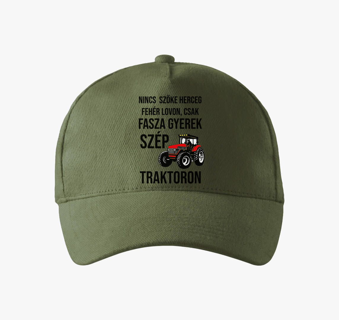Traktoros faszagyerek baseball sapka — Khaki