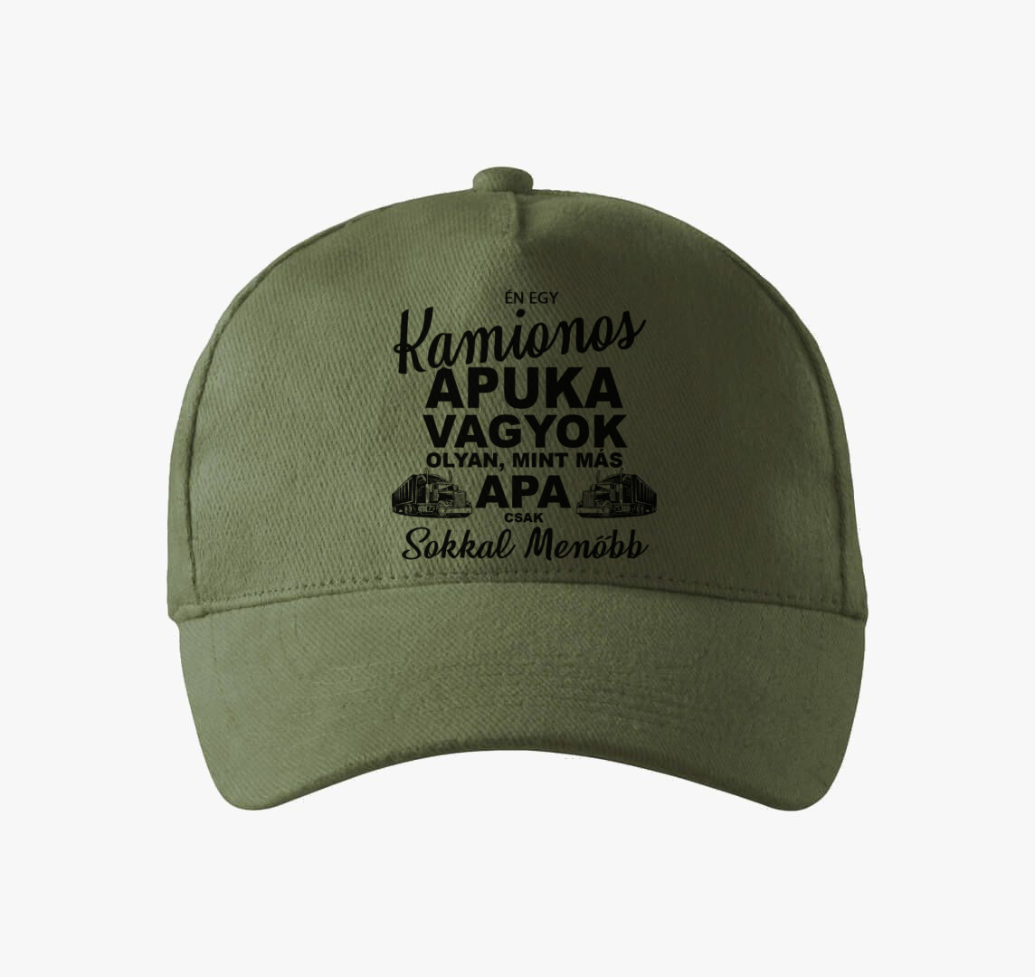 Menő kamionos apuka baseball sapka — Khaki