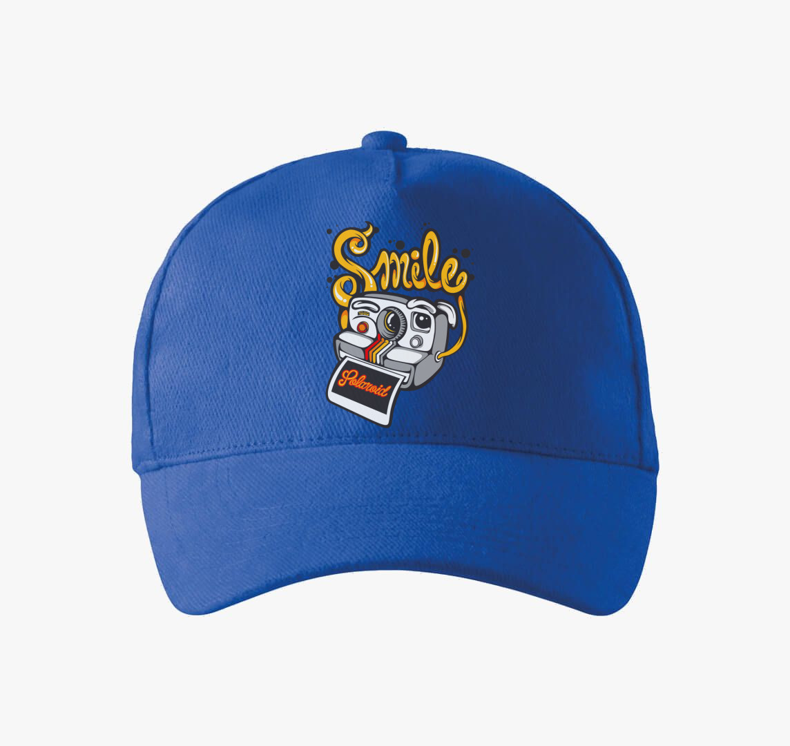 Polaroid fényképezőgép baseball sapka — Királykék