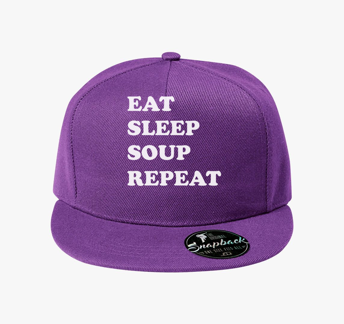 EAT SLEEP SOUP baseball sapka — Lila