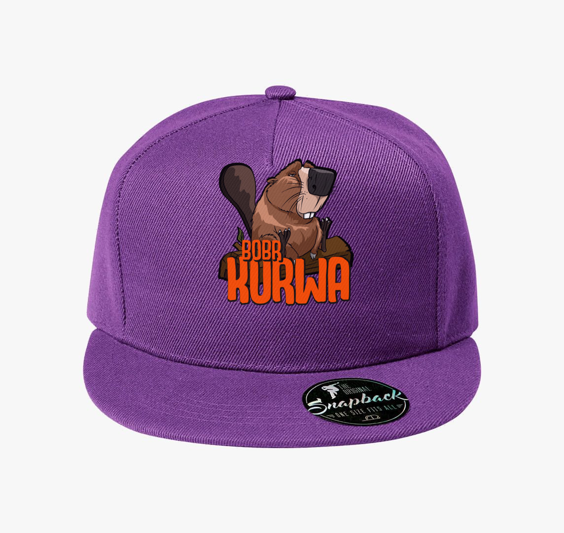 Bobr Kurwa vicces mém baseball sapka 2 — Lila