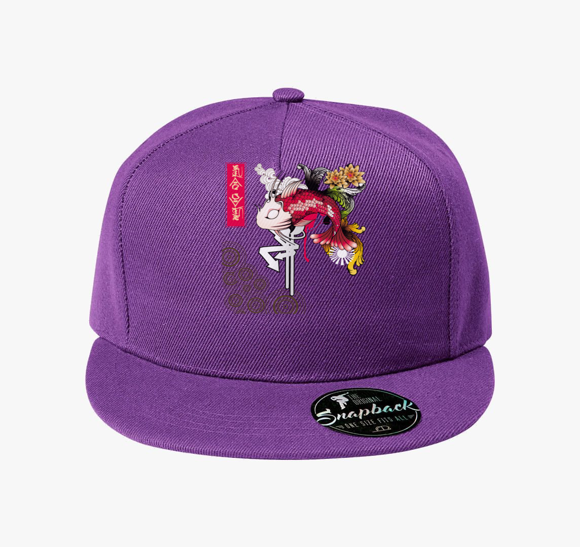Japán koi pontyos baseball sapka — Lila