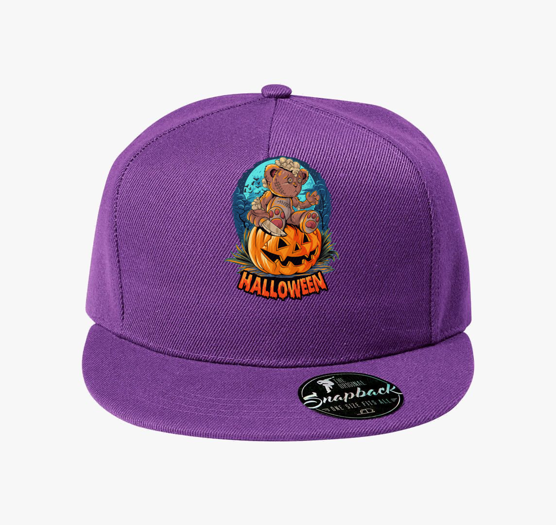 Teddy macis halloweeni baseball sapka — Lila