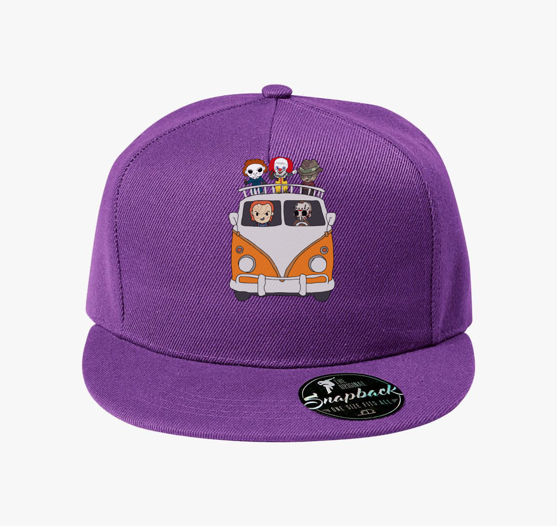 Halloweeni karakterek baseball sapka — Lila