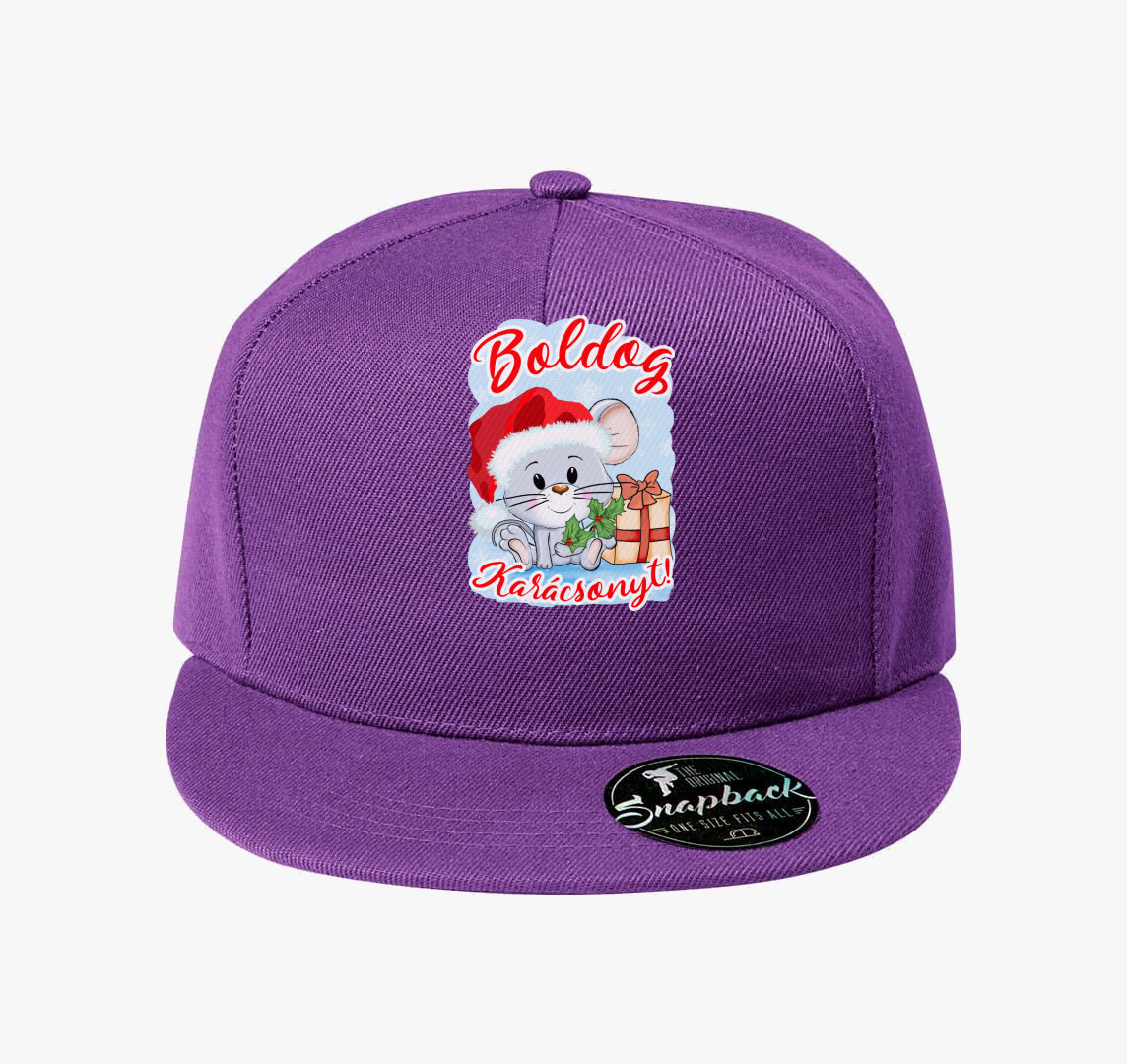 Boldog karácsonyt egérke baseball sapka — Lila