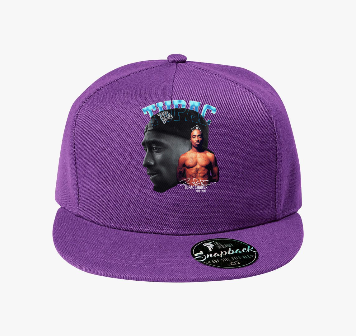 2Pac portrés baseball sapka — Lila