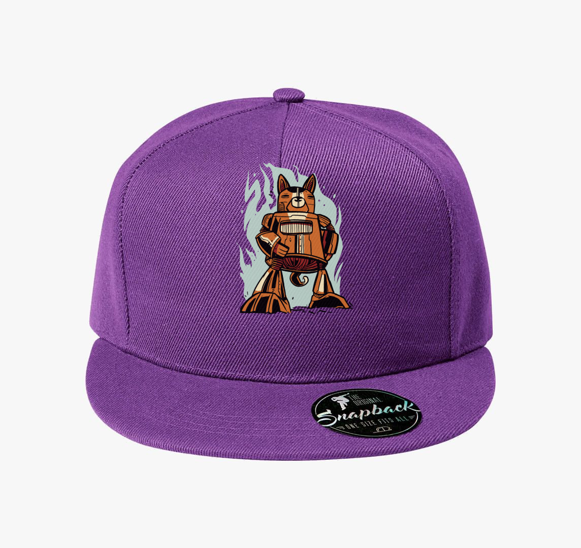 Steampunk macska baseball sapka — Lila
